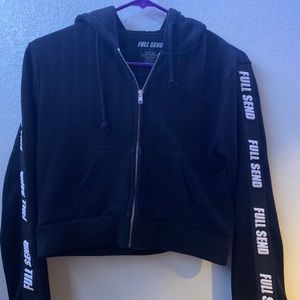 REAL fullsend merch cropped zip up